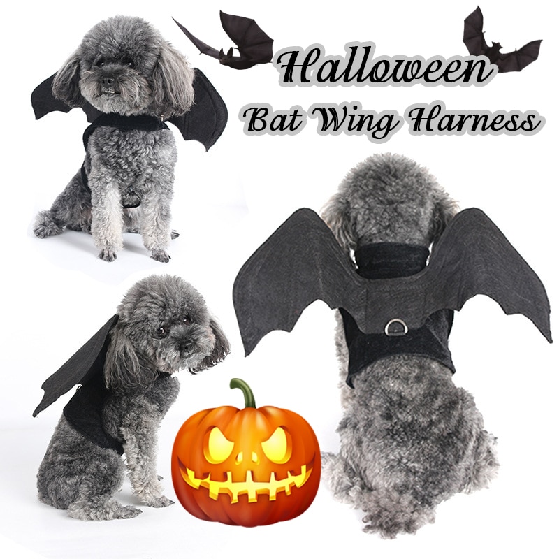 Halloween Bat Wing Hond Harnas voor Halloween Party Hond Kostuum Cosplay Vest Harnassen Voor Honden Funny Huisdier Producten Accessoires