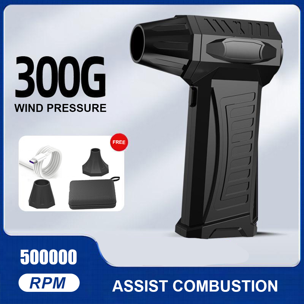 10000mAh Multifunctional Powerful Blower High Speed Mini Duct Turbo Violent Jet Fan 500000 RPM High-Performance Brushless Motor: Gold