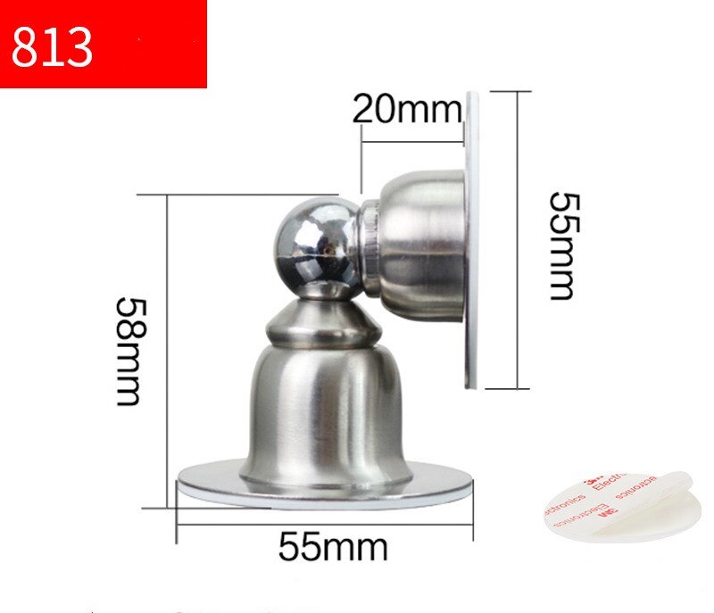 Door buffer, magnetic door buffer, stainless steel bracket, noise free floor door buffer, door protection function: Orange