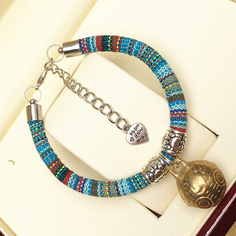 Collier de laisse pour animaux de compagnie avec grande cloche coloré Style ethnique chaton chiot collier colliers pour chats chiens vj