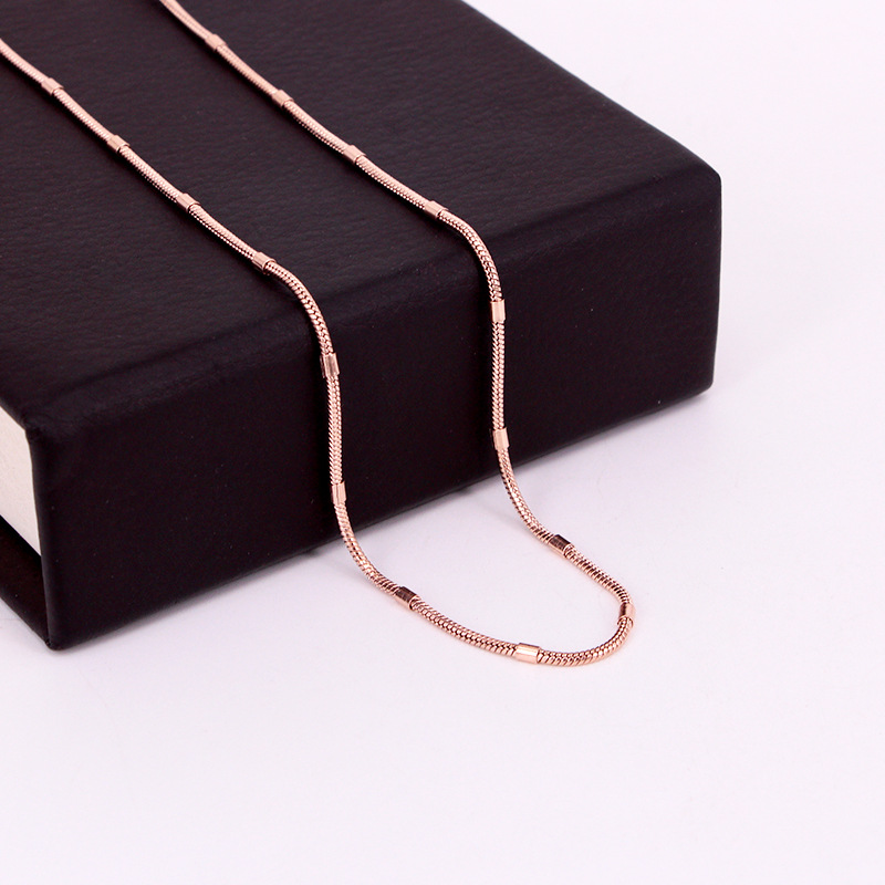 Simple Sieraden Party Knotty Snake Bone Ketting Rvs Vrouw Ketting