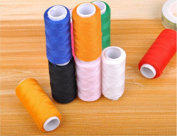 Rollo de hilo grueso para máquina de coser, hilo para coser A mano de poliéster de Color, 200 yardas por rollo
