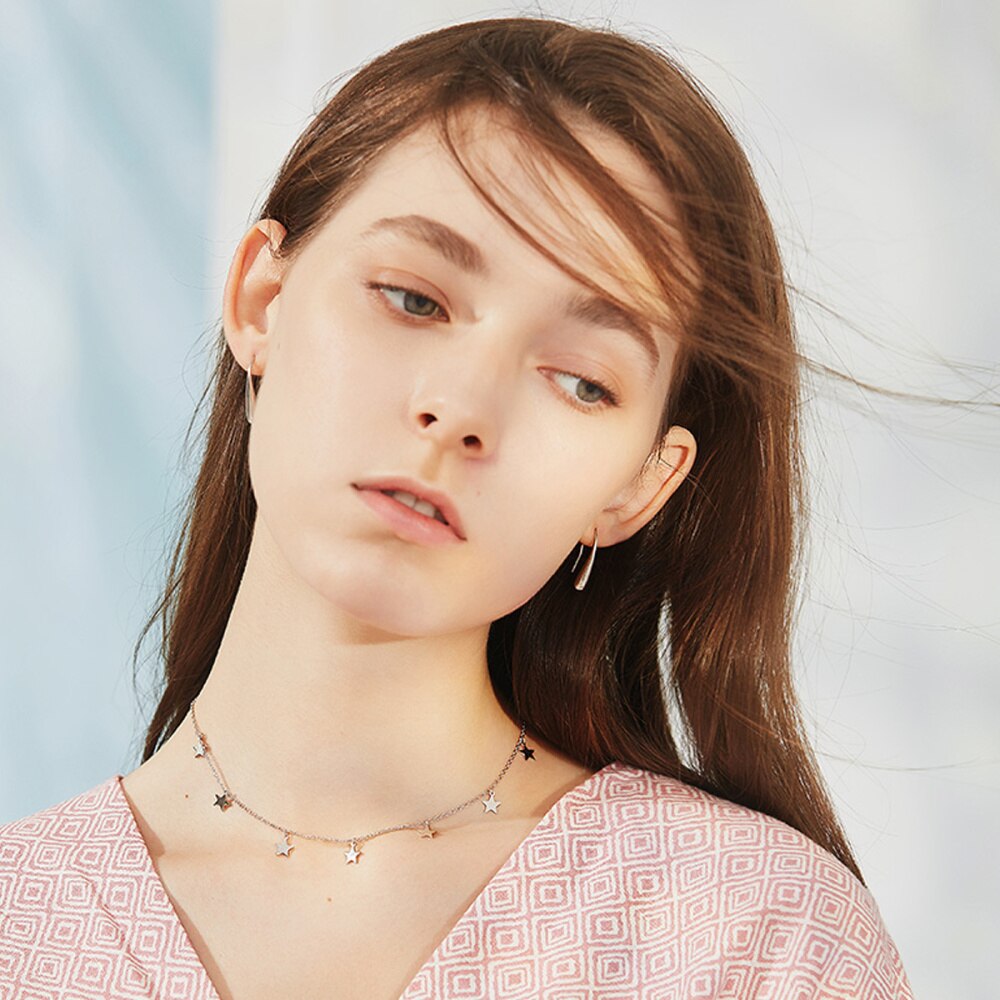 Bohemen Vrouwen Choker Zilveren Ketting Ster Choker Ketting Vrouwen Sieraden
