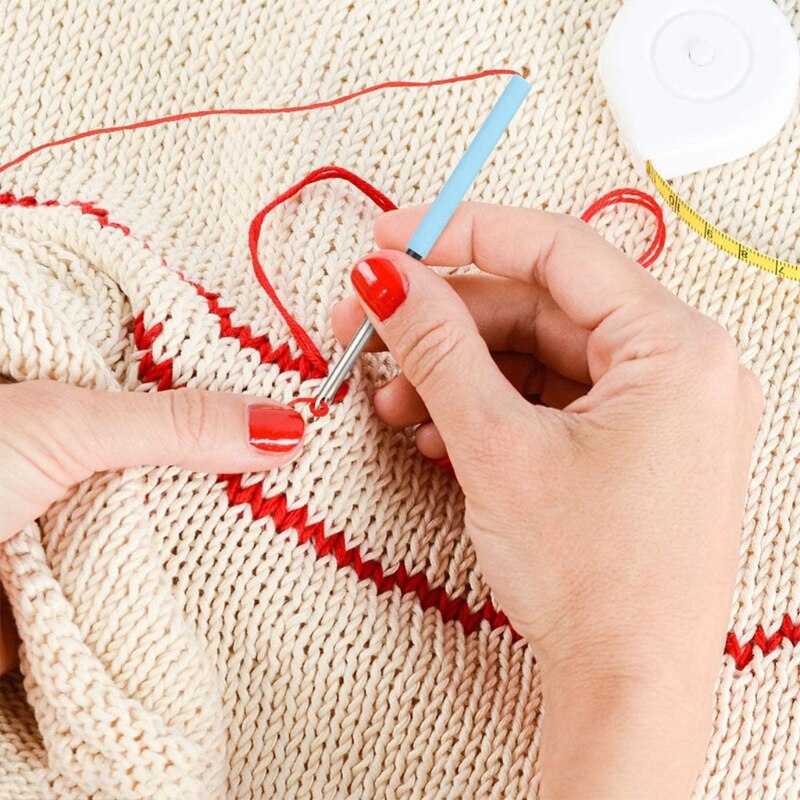 Embroidery Pen Stainless Steel Punch Needle Set Crochet Knitting Seam Ripper DIY Cross Stitch Sewing Tools