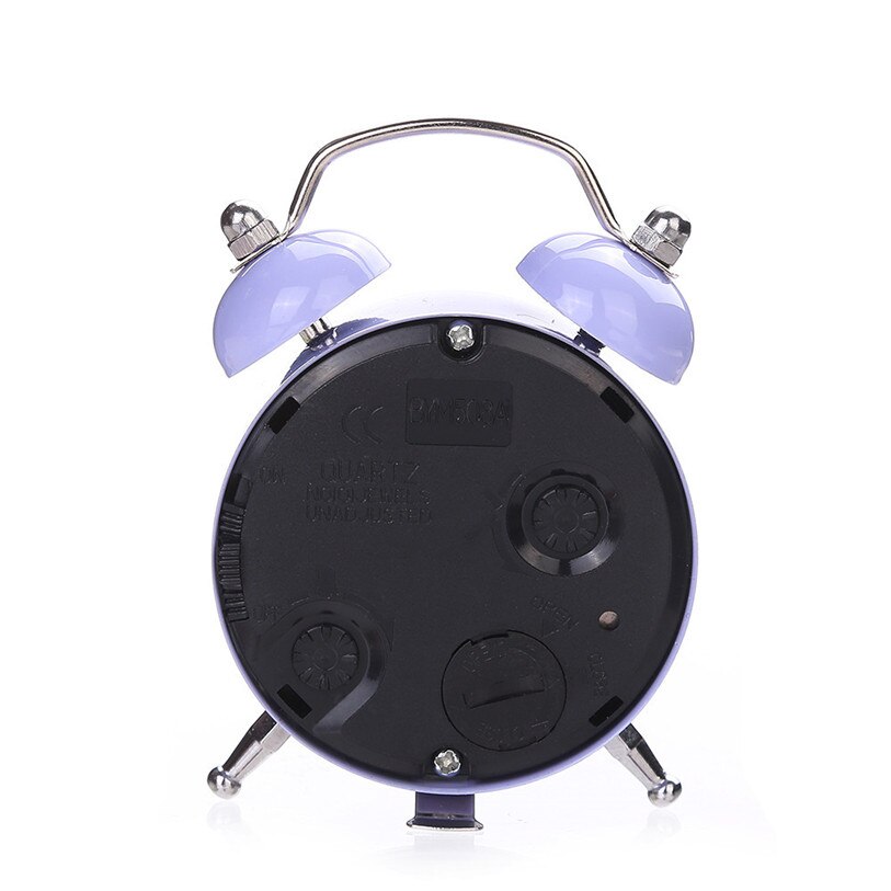 Round Small Bed Compact Quartz Student's Beep Alarm Clock Cute Student Convenience Table Alarm Clock Travel 40FB01