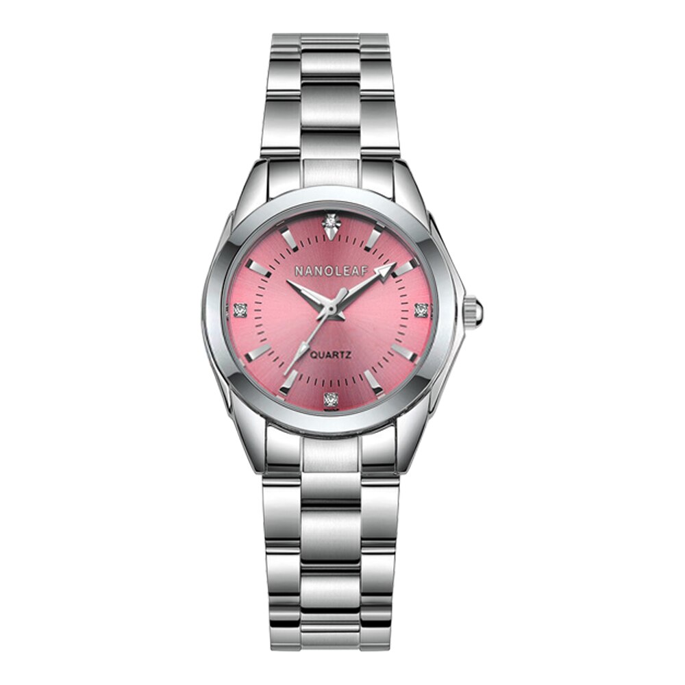 Senhoras vestido relógios pequena face rosa dial à prova dwaterproof água relógio de quartzo analógico feminino com banda de aço inoxidável moda clássico: Rosa