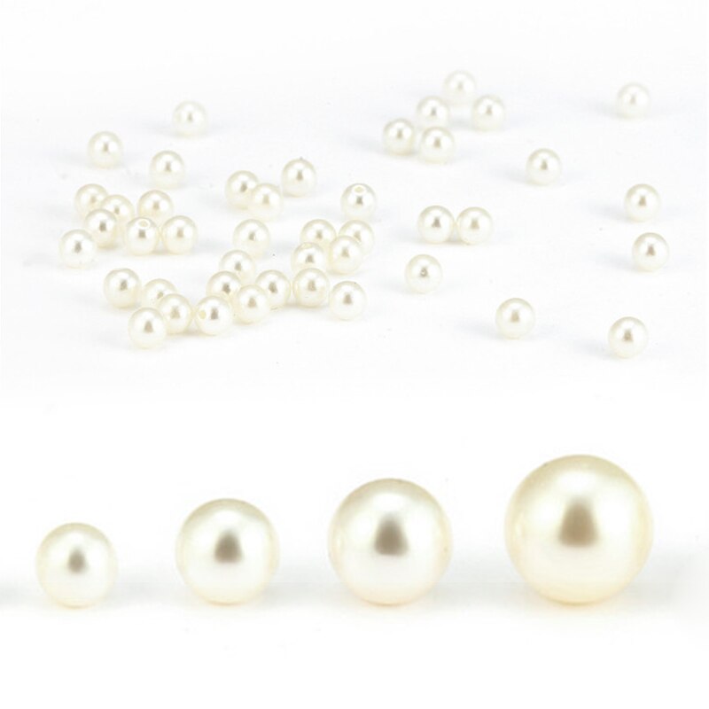 100 Pcs/pack Button 6-18mm Head Acryl Rivet Crafts Wedding Dresses White Pearl Rivets Hat Button Clothing Decoration Products