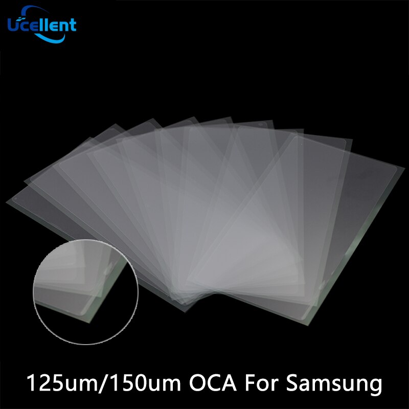UCELLENT 100pc 125um/150um T-OCA Optical Clear Adhesive Film For Samsun S and NOTE T-OCA Film LCD Touch Screen Laminating Glue