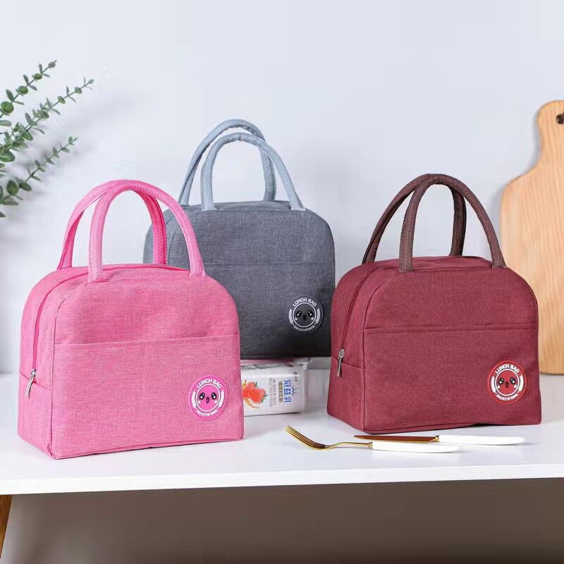 Portable Lunch Bag Cotton Thermal for Kids Insulated Waterproof Canvas Picnic Food Storage Insulation Cool Food Storage Bag Box