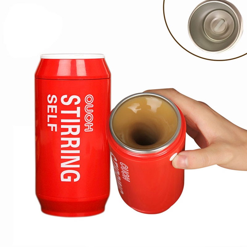5 kleuren 280ml Mok Coffee Cup Tumbler Zelf Roeren Mok Koffie Melk Mengen Mok Roestvrij Staal Sap Mix cup Drinkware