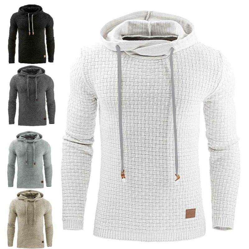 Men's Winter Hoodies Slim Fit Hooded Sweatshirt Outwear Trainning Exercise Sweater Warm Coat Jacket Autumn Winter Warm Hoodies