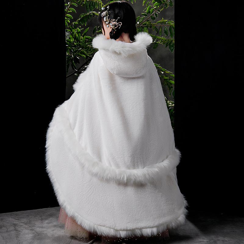 3-12T Kinderen Prinses Dikker Pluche Wraps Sjaal Bloem Meisjes Bolero Winter Warme Cape Schouderophalen Cape Bruiloft Verjaardag party Jacket