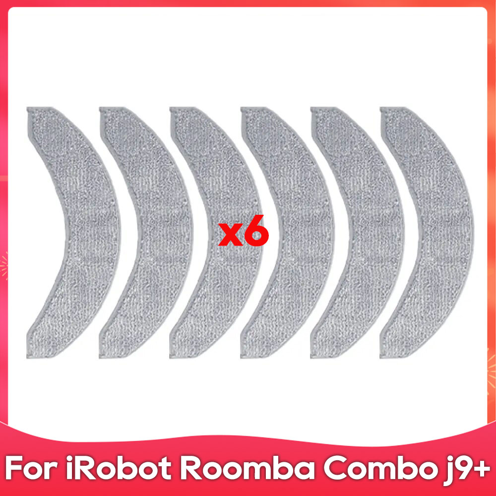 Compatible con ( iRobot Roomba Combo j7+, j9+, 10 Max ) Cepillo lateral de rodillo, filtro, paño de fregado, bolsa de polvo, accesorio para aspiradora robótica.: Borgoña