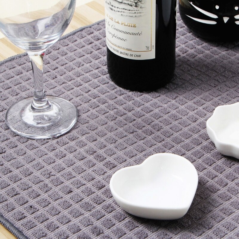 Sterk Absorberende 38X51 Cm Microfiber Dish Drogen Mat Voor Keuken Kussen Pad Servies Eetkamer Tafel Decoratie Accessoires