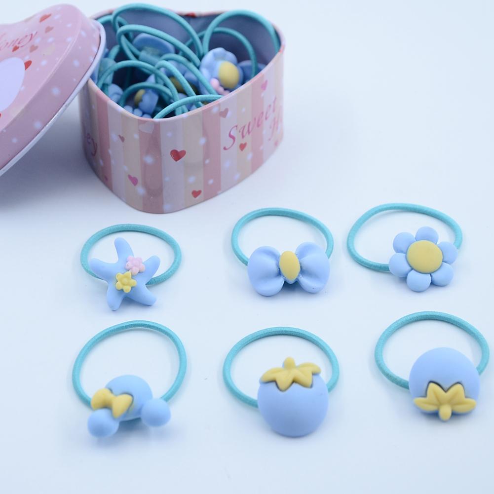 20 pièces/ensemble filles bandes de cheveux bandes de caoutchouc avec boîte mignon dessin animé enfants élastique bandeau infantile chouchous chapeaux enfants bandeau