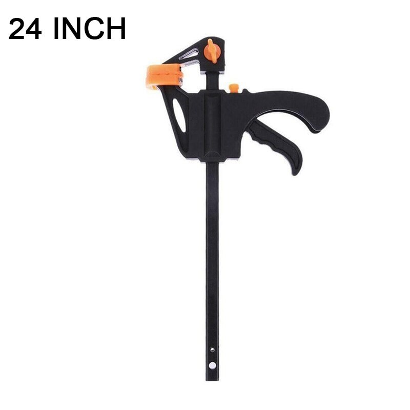 4 Inch Quick Ratchet F Clamp Heavy Duty Wood Working Work Bar Clamp Clip Kit Woodworking Reverse clamping 6/8/10/12/18/24/30inch: 24 inch-Orange / 1Pcs