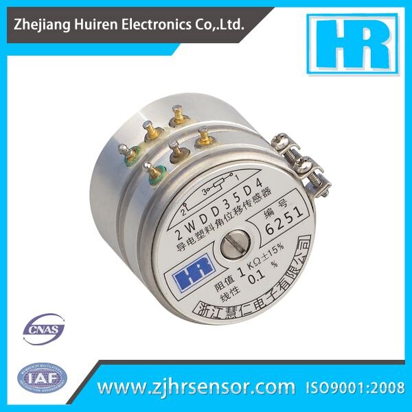 Dual gang position conductive plastic potentiometer 2WDD35D4 2K,4k,10k,20k, 0.1%
