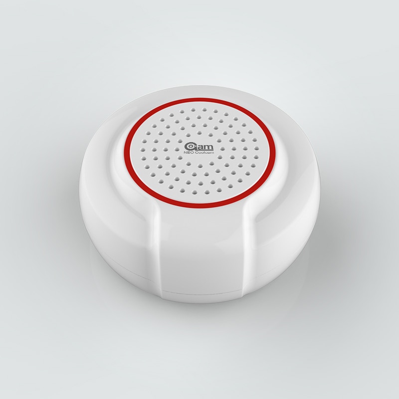 Capteur d'alarme de sirène sans fil NEO Coolcam NAS-AB01Z z-wave Compatible avec l'alarme de capteur z-wave Plus alarme domotique
