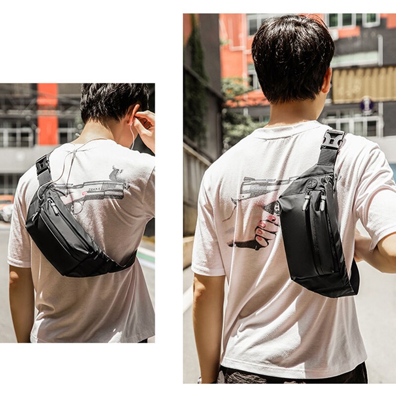 Waterdichte Man Heuptas Mode Borst Pakken Outdoor Fitness Crossbody Tas Toevallige Reizen Fitness Mannelijke Bum Heuptas Voor Mannen