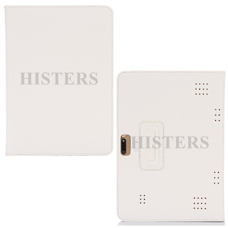Película protectora gratis para BDF 3G, llamada de teléfono, Android 6,0, cuatro núcleos, 10 pulgadas, tableta de cuero PU, funda con soporte plegable: Blanco