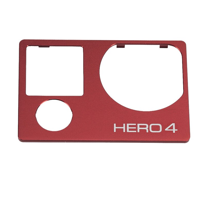 5 Color Aluminum Front Cover Faceplate Repair Replacement Part for GoPro Hero 4 Front Panel Face Cover: red