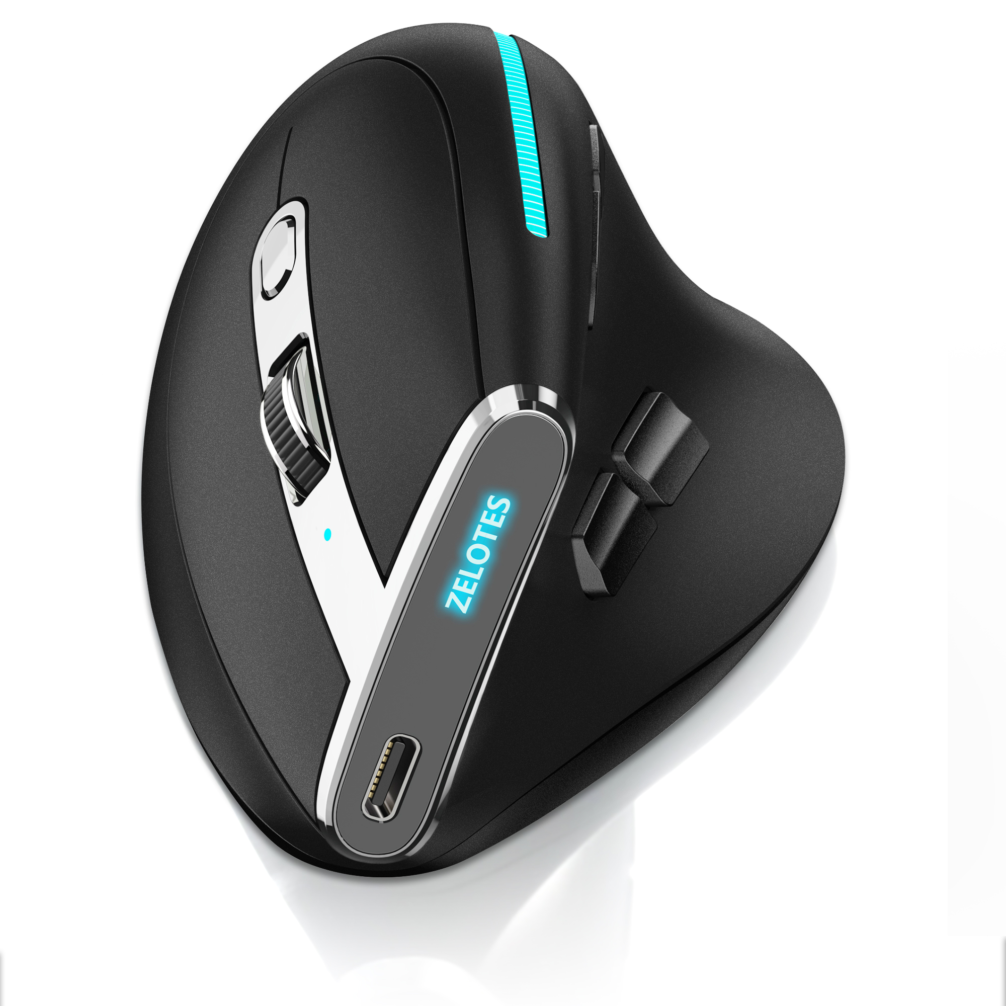 Pionowa mysz Bluetooth Lefon Bezprzewodowe myszy ergonomiczne z ekranem OLED RGB Optyczna mysz USB z akumulatorem do gier na laptopach PC