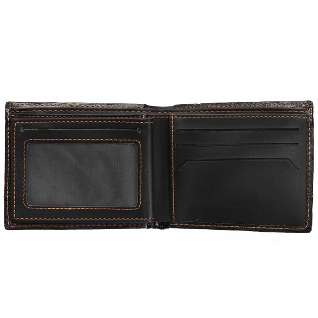 Mannen Parijs Lederen Card Cash Ontvangst Houder Organizer Bifold Purse