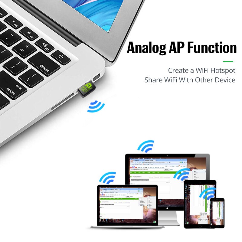 Mini WiFi Adapter USB Free Driver Wireless Network Card 150Mbps Wi Fi Dongle Ethernet Wireless Wi-Fi Receiver For PC Laptop