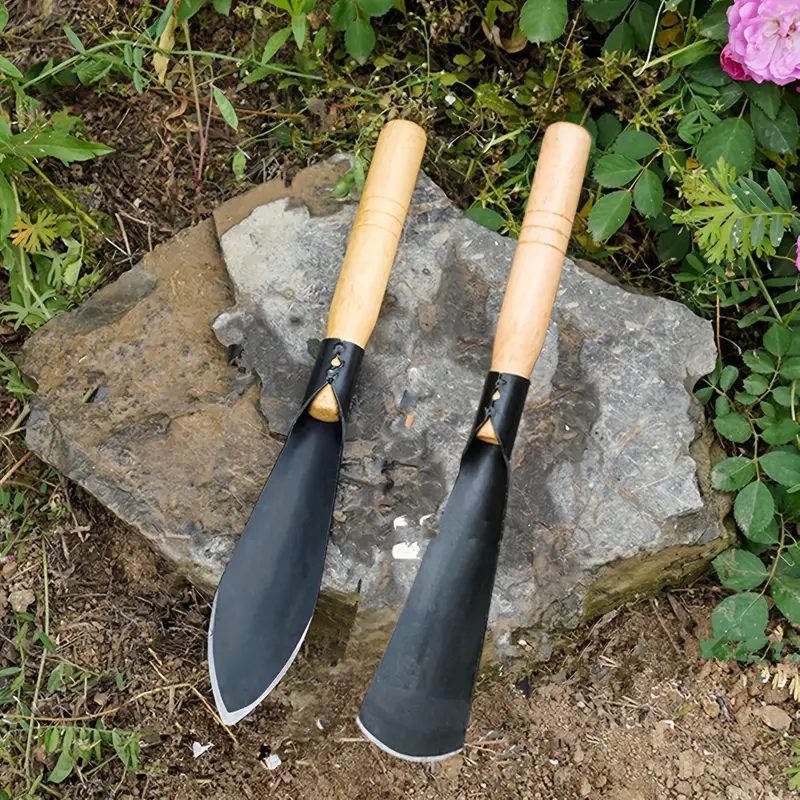 2 Stück Gartenterrassen aus Metall – Handschaufeln zum Graben, Umpflanzen, Pflanzen und Unkrautwerkzeuge