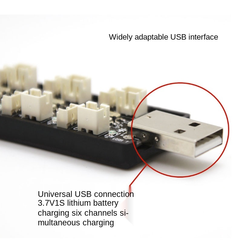 1S Lipo/Lihv Batterij Usb Lader 3.7V/3.8V 4.2V/4.35V 6 Kanaals tiny Whoop Blade Inductrix Micro Jst 1.25 JST-PH 2.0 Mcx Mcpx