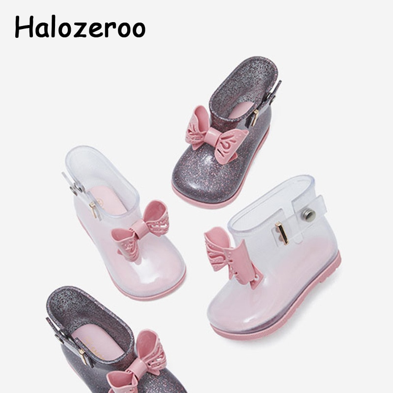 Baby Meisjes Regen Laarzen Kinderen Mid Kalf Laarzen Kinderen Waterdichte Jelly Schoenen Peuter Wellington Laarzen Jongens Boog Schoenen
