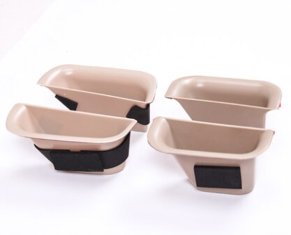 4PCS/set Car Door Storage Box for Toyota Land Cruiser Prado 120 2003 2004 2005 2006 2007 Accessories: 4pcs Beige