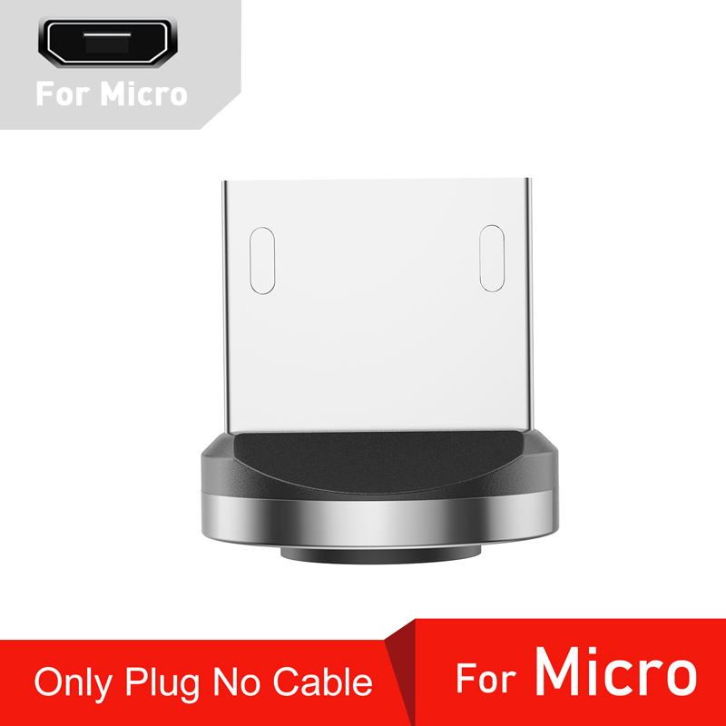Câble magnétique rotatif 540 3A, charge rapide, Micro USB Type C, pour iPhone Xiaomi Huawei, chargeur magnétique, données de téléphone, cordon USB: WHITE / 0.3m