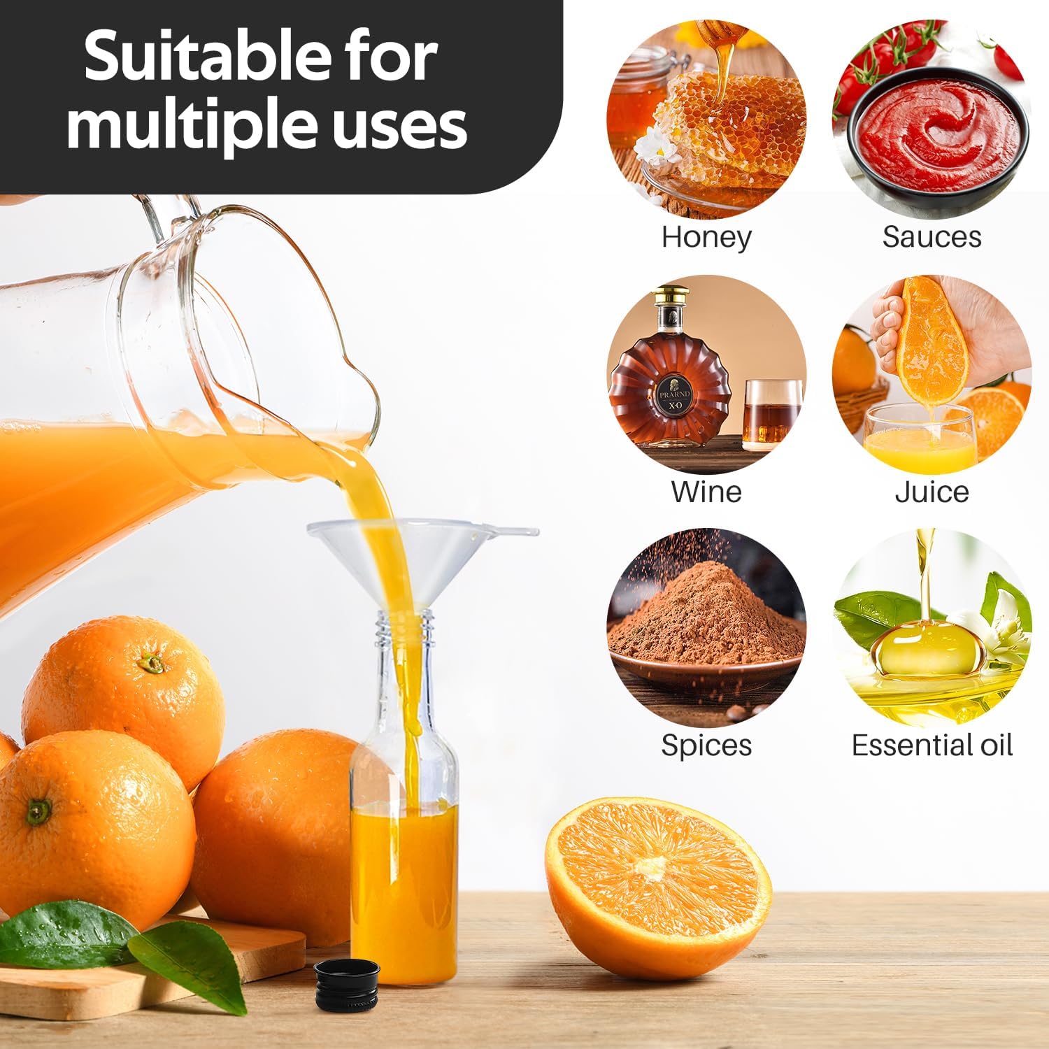 Mini-Schnaps flaschen 100ml leere kleine Plastik flaschen wieder verwendbare Miniatur-Alkohol flaschen mit Etiketten trichter für Hochzeiten