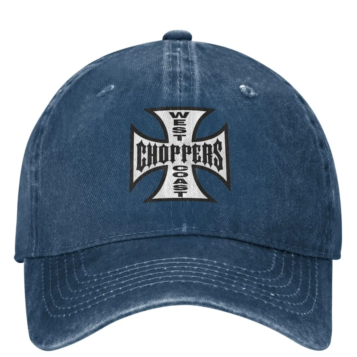 Boné de beisebol jeans oeste unissexo, cruz, caça, acampamento, chapéu de camionista, estilo de rua para adolescentes, bonés de beisebol à prova de sol, verão: Azul marinho