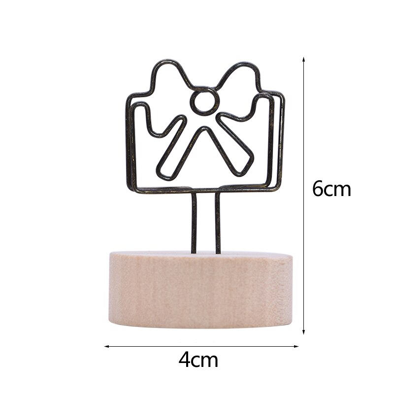 Note porte-carte Photo créative à Clip en bois, cœur en bois, étoile, arbre à fleurs, poisson, voiture, ornement de bureau de mariage: B04