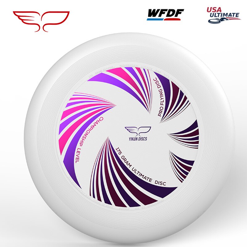 Yikun ultimate flying plate sertifisert av wfdf for ultimate disc konkurranse sport mange farger 175g- wave: Hvit