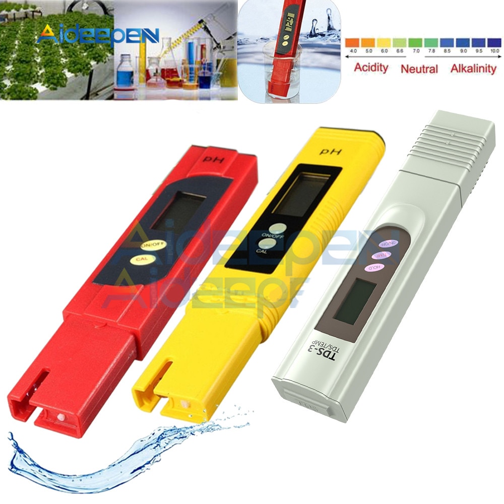 Ferramentas de Teste De Água Caneta Medidor de PH TDS Medidor Digital LCD Detector De Qualidade Da Água Pureza Filtro Hidropônico Portátil Para Aquário