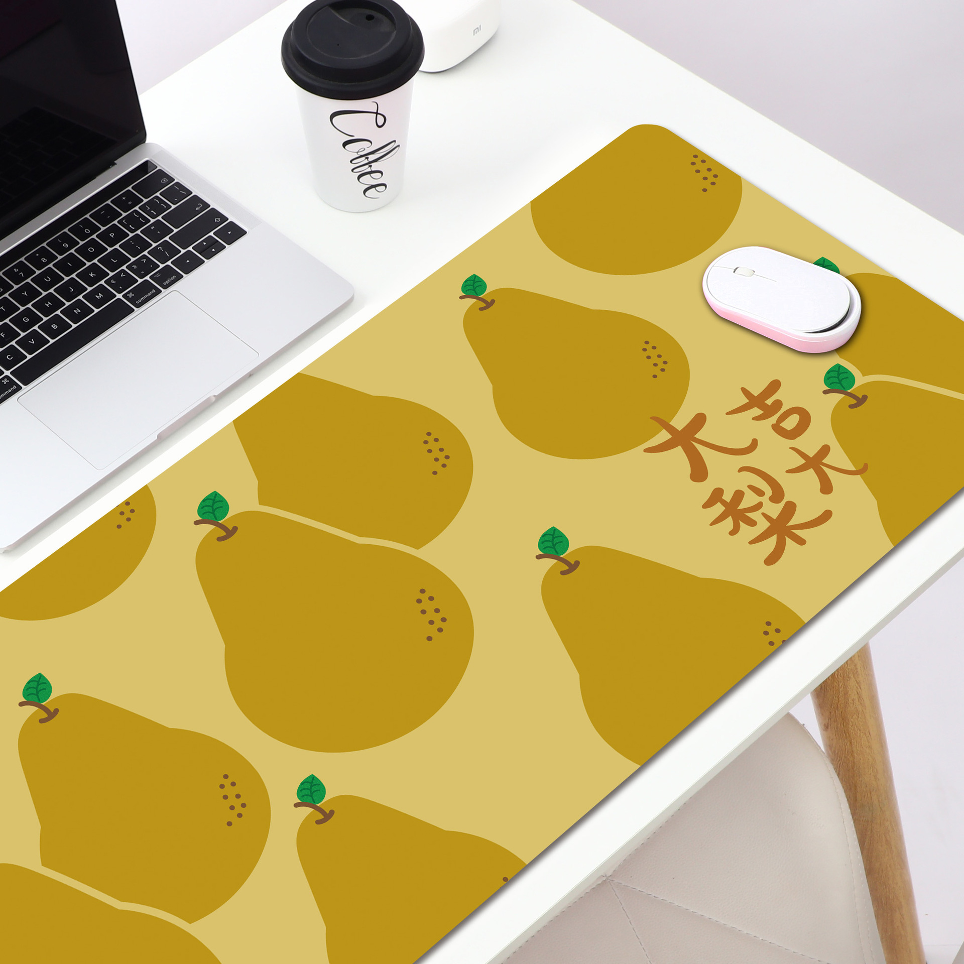 Cute Fruit Cartoon Mouse Pad INS Tide Large Game Computer Keyboard Office Long Table Mat Kawaii Desk for Teen Girls for Bedroom: 3-800x300x2mm