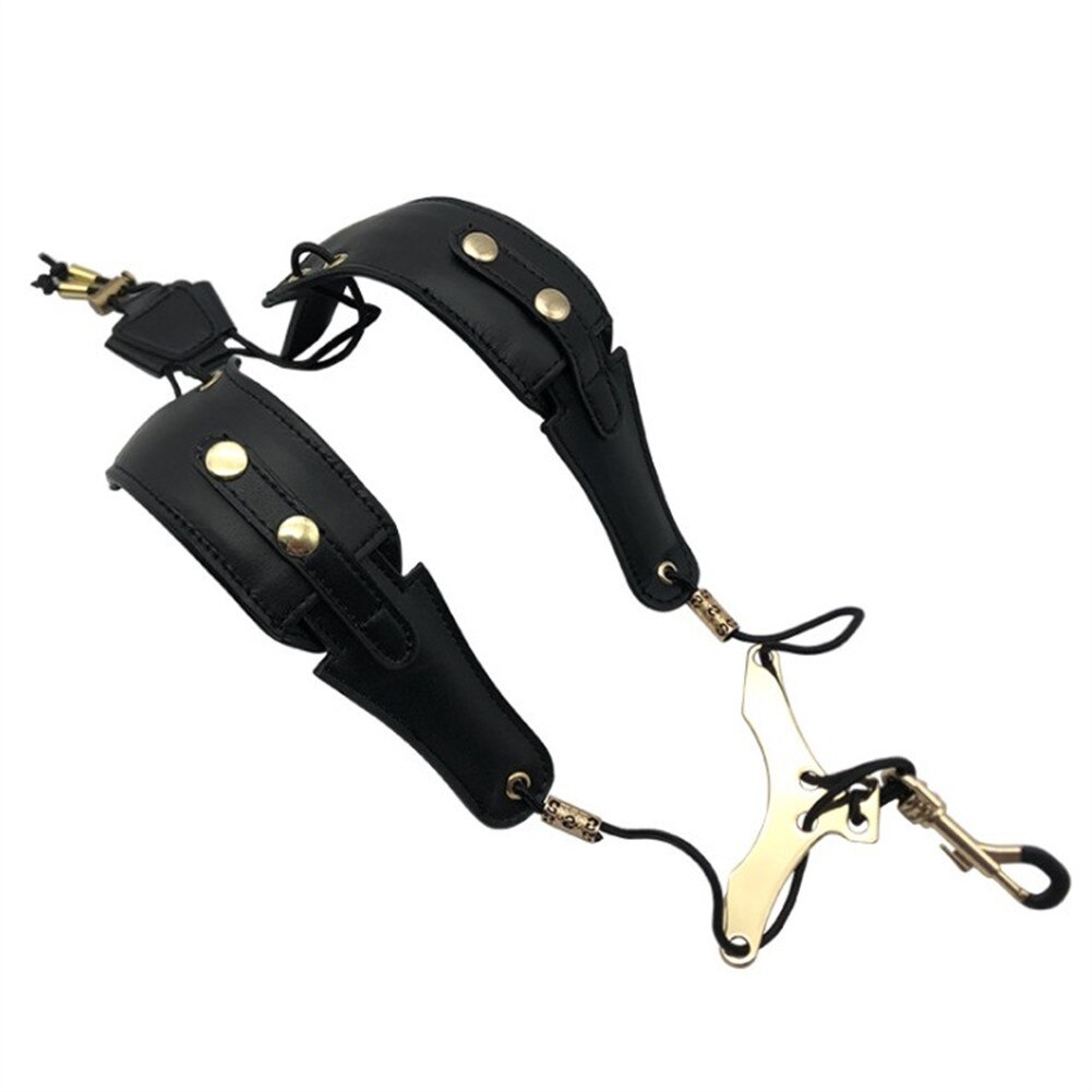 Saxofoon Riem Leer Dubbele Schouder Sax Draagriem Verstelbare Voor Tenor Alto Saxs Voor Saxofonist Studenten Saxofoon Band