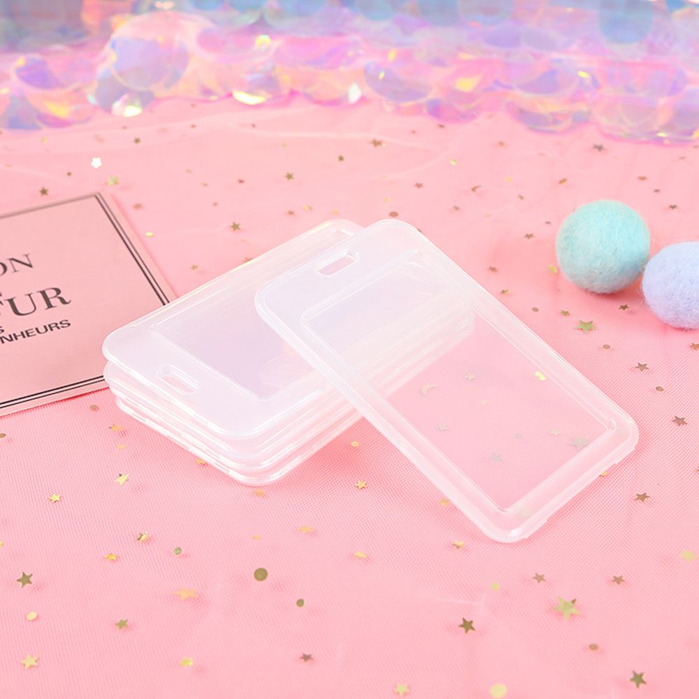 Transparent PVC Bank Bus Credit Card Holder Cover Storage Card ID Holders Womem Men Kid's Protector Cover 1PCS