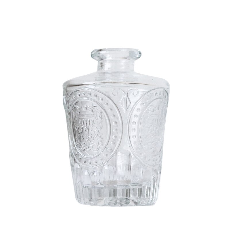 Diffuseur de roseaux en verre de Style nordique, bouteilles de parfum Chic, Vase de fleurs sculptées, ornement de bureau, décoration de maison en verre