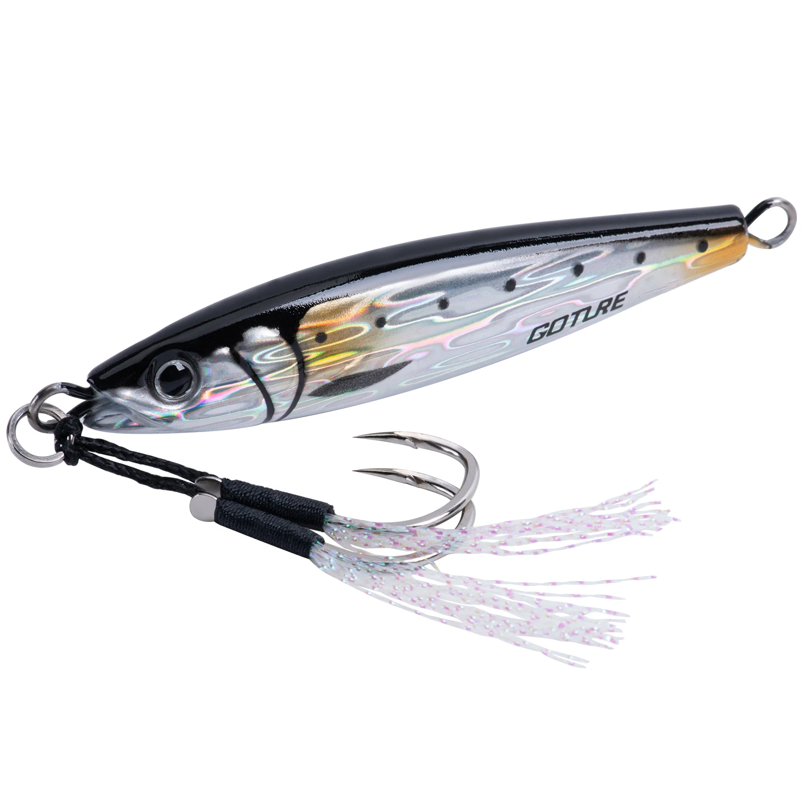 Goture métal coulant appât 30g 60g 80g 100g 150g grands gabarits métalliques verticaux leurre de pêche en haute mer leurre de gabarits d'eau salée appât dur: 120mm / Bourgogne
