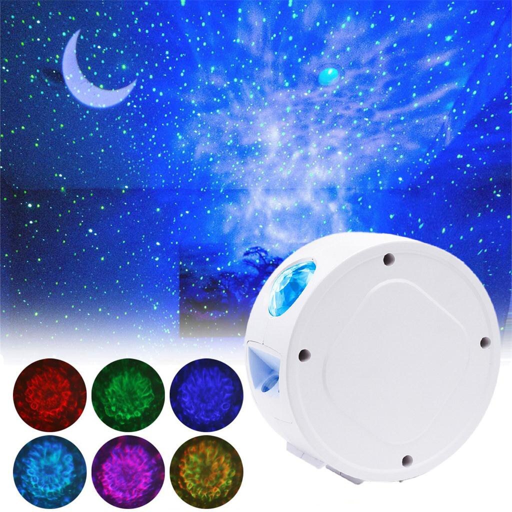 LED Projector Ocean Wave Star Light Night Light Sky Battery Operated Nightlight Lamp For Children Kids Baby Bedroom Nursery