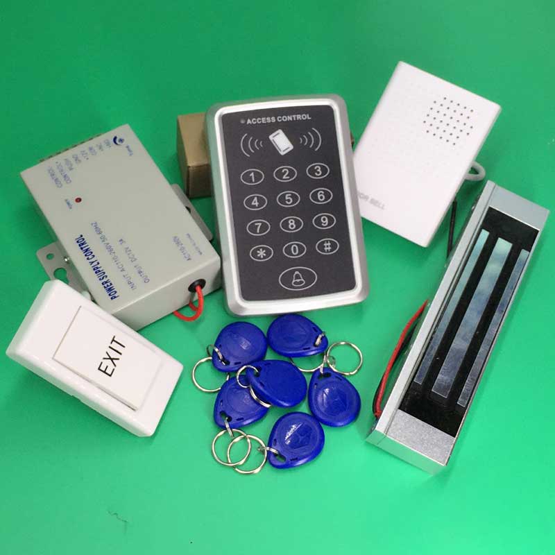 Full Complete RFID proximity access control Security System Kit +300LBS Electric Magnetic Lock + Power Supply Door Opener