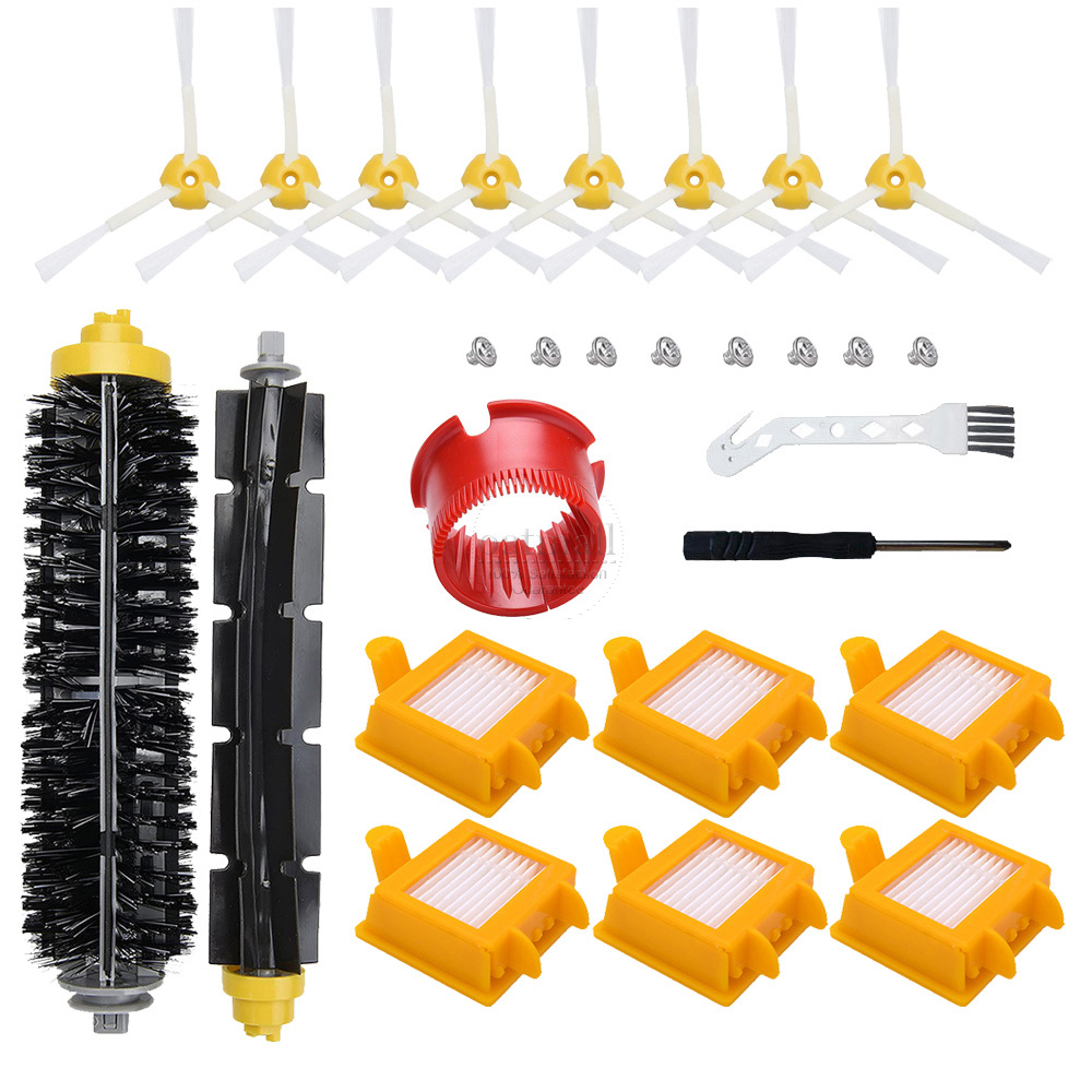 Para iRobot Roomba 770 780 790 700 Series accesorios repuestos Kit de repuesto de aspiradora cepillo lateral de cerdas filtro HEPA: Verde claro