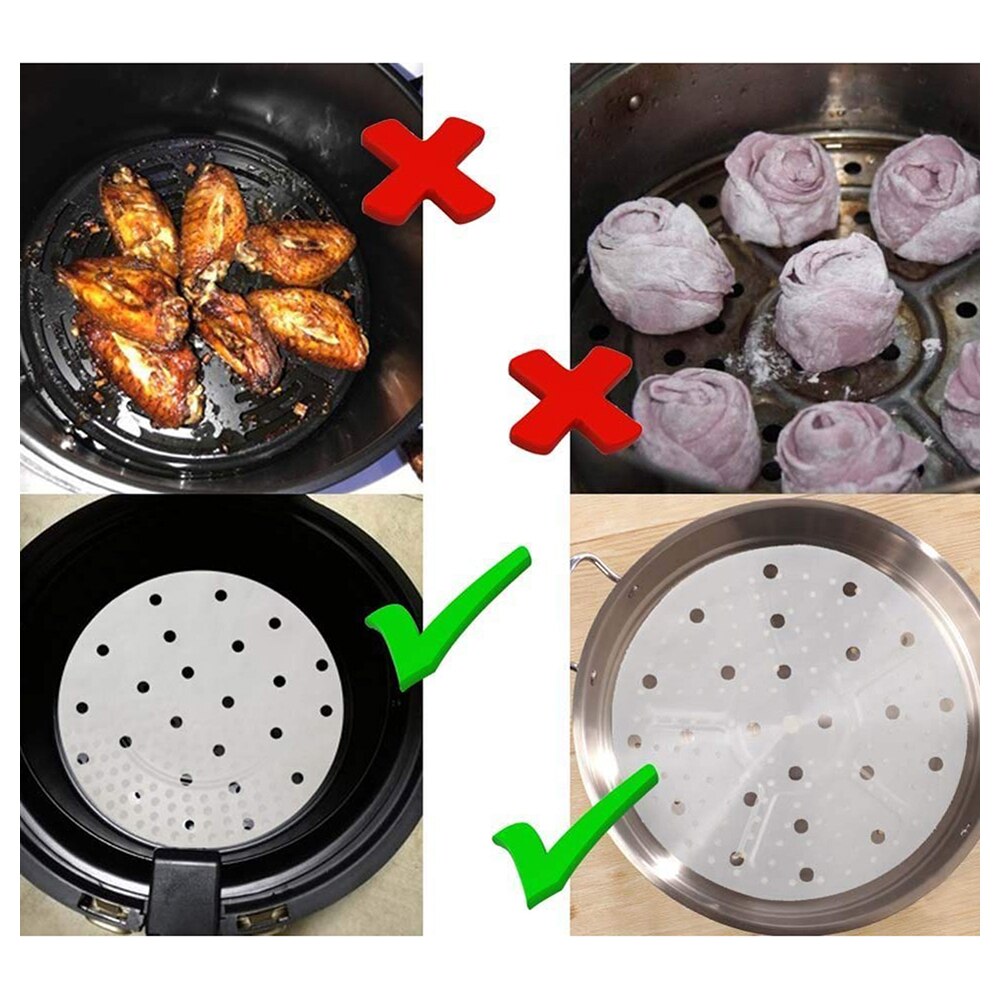 17Pcs Air Fryer Accessories Set Bakewear Airfryer 7/8 Inch for Gowise Phillips Cozyna Basket Pizza Plate Grill Pot Cooking Tool