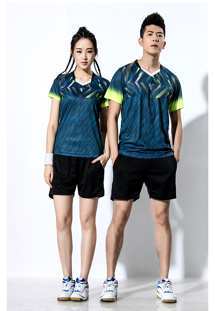 Tennis Shirts Women / Men , Badminton Shorts Shorts , Shirt tennis Male , Table tennis Shirts Skirts , Ping Pong T-Shirt Blue