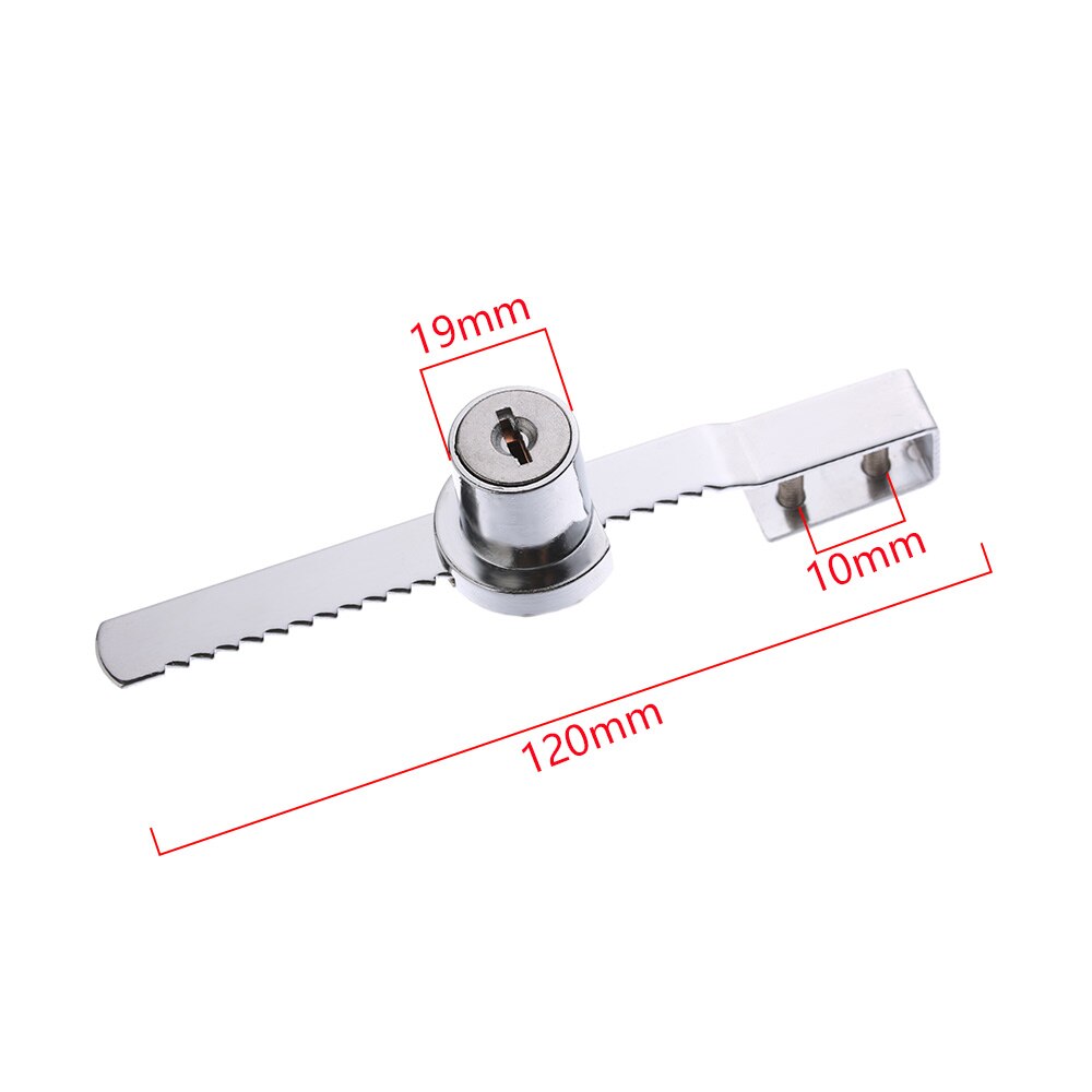 1 set Showcase Display Sliding Glass Door Lock For Display Cabinet + 2 Keys Locksmith Supplies Hardware Accessories
