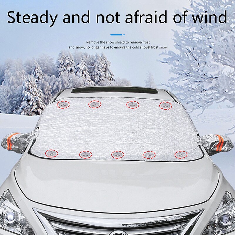 Windshield Snow & Ice Cover, Waterproof, Sun Protection for All Cars, Trucks, SUVs, MPVs, with ne